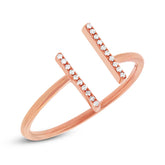 0.06ct 14k Rose Gold Diamond Lady's Ring
